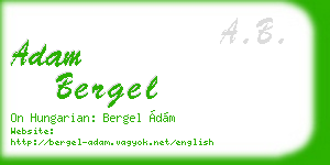 adam bergel business card